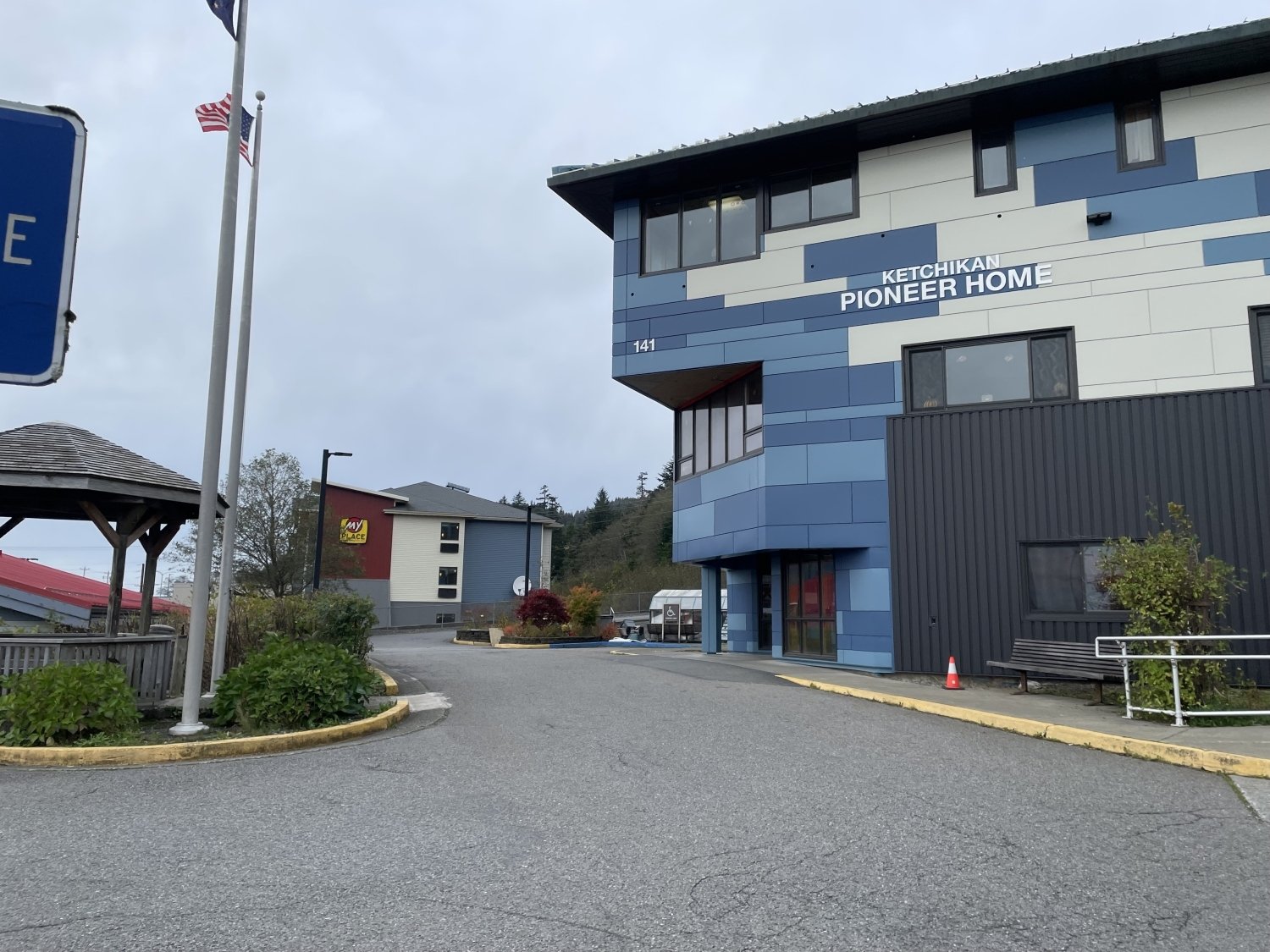 CLADLOK™ panels — Ketchikan Pioneer Home with blue and white facade cladding