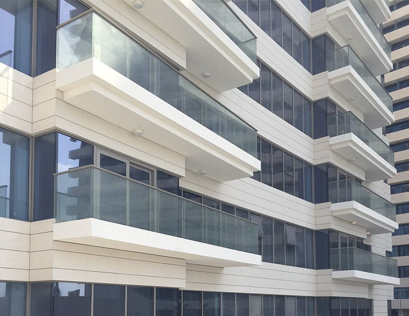 Frontek Iceberg porcelain — Najmat Residential Tower, Abu Dhabi