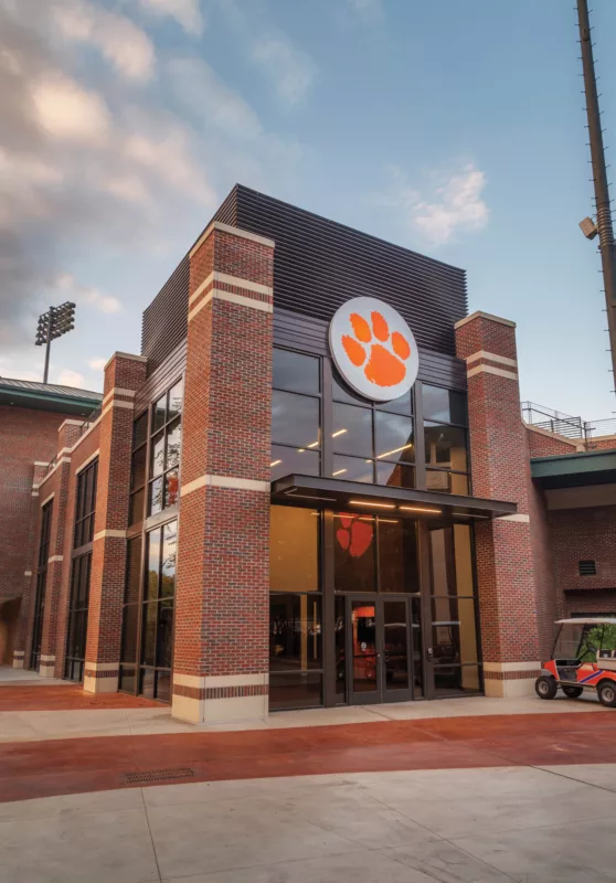 Clemson Doug Kingsmore Stadium entrance — AWV louvers