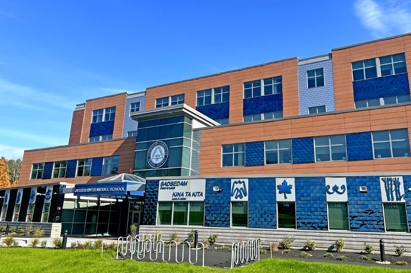 Petrarch engineered stone panels — Oyster River Middle School, New Hampshire